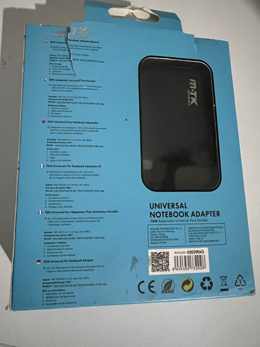 Carregador Universal para Portátil 70W (MTK Moveteck)