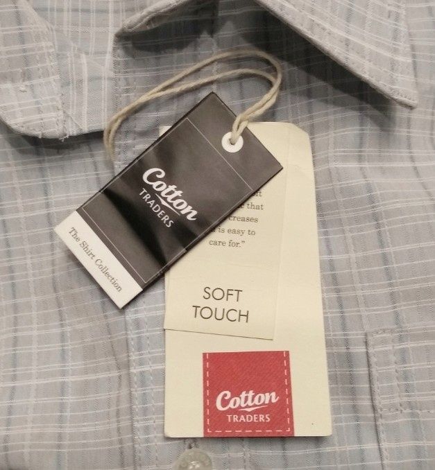 Wr) Cotton męska koszula krótki rękaw kratka Roz.M