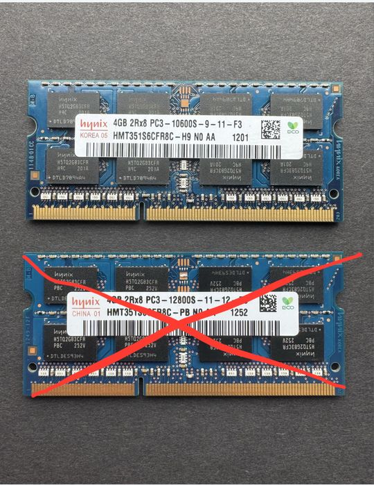 Пам’ять Hynix DDR3-SODIMM 4GB/1600MHz