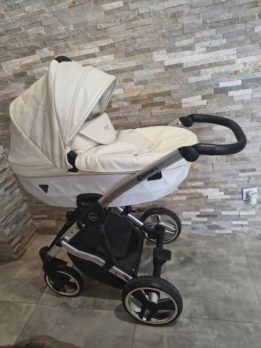 Wózek 2w1 Junama Diamond biało- beżowy