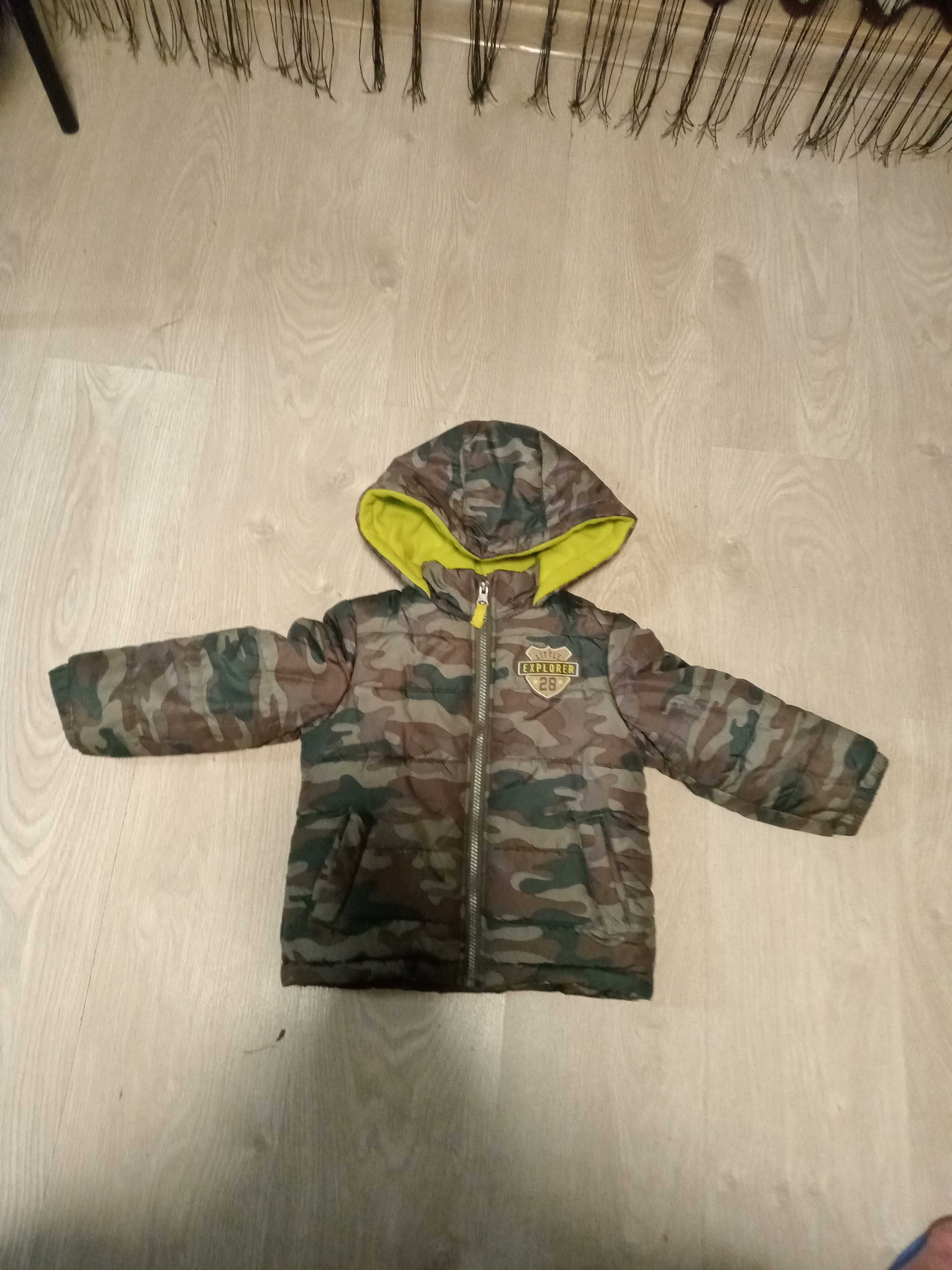 Дитяча зимова курточка СНІLD на флісі, розмір 3-Т  колір хакі