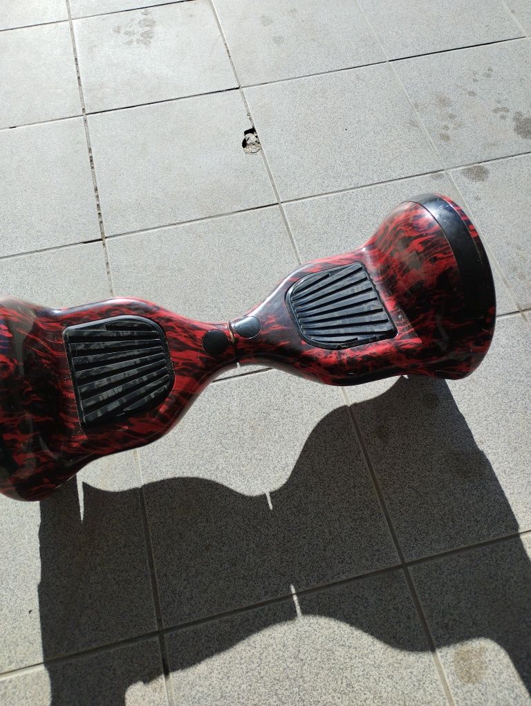 Hoverboard vermelho fogo com Led.