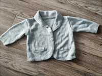 Cienki szary sweterek dla chłopca r. 62-68