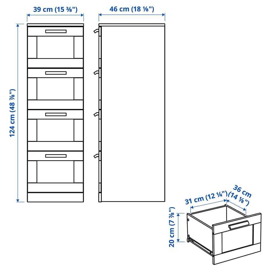 Nowa komoda biała 4 szuflady Ikea