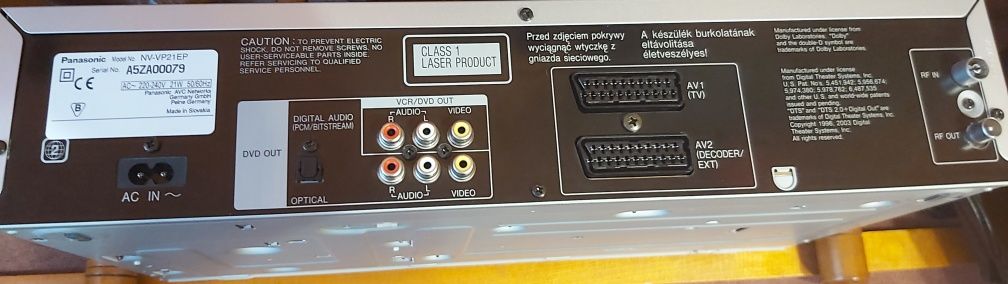 Sprzedam dvd -Magnetowid Panasonic