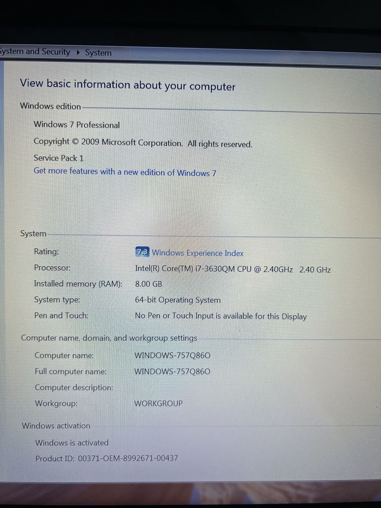 Lenovo Ideapad Y500 (15.4, i7-3630QM, 8Gb, GT 750M 2Gb, SSD 250Gb)