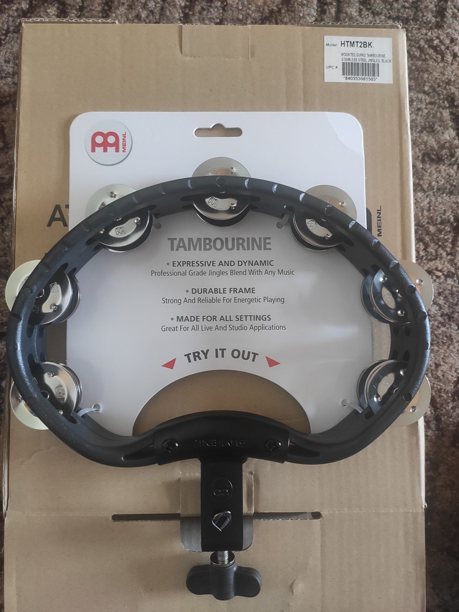 Meinl tamburyn z mocowaniem HTMT2BK