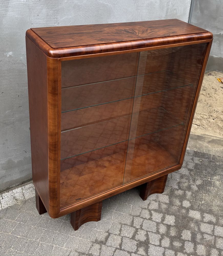 Witrynka Orzech Art Deco Antyk Po Renowacji Idealna
