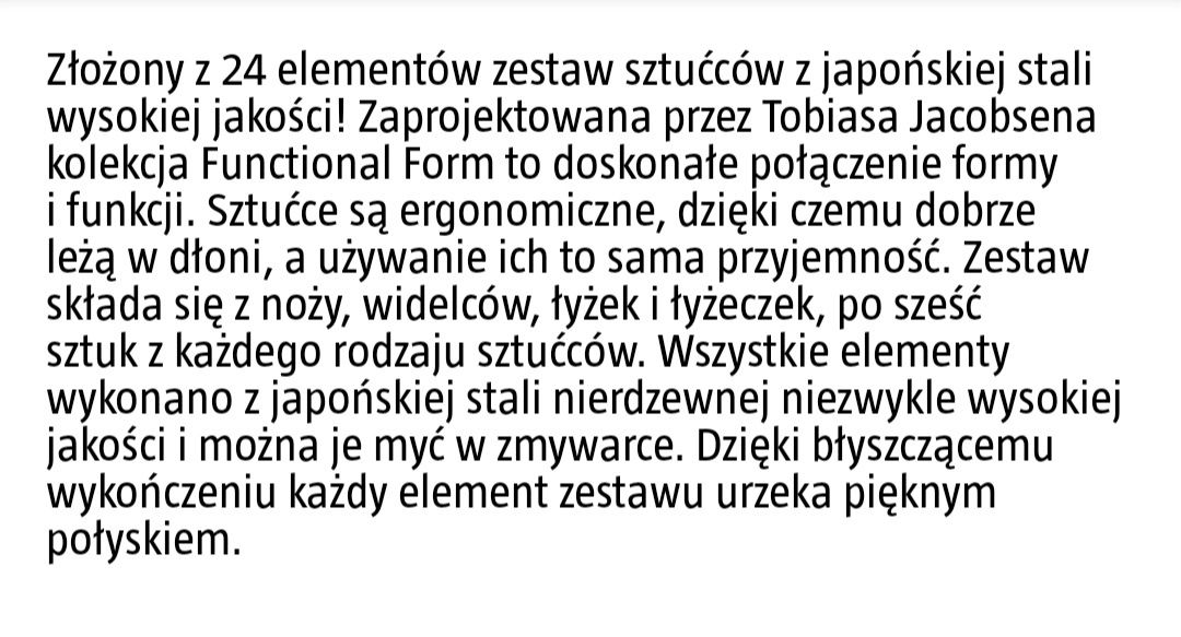 Komplet sztućców Fiskars Functional Form 24 el. - POŁYSK