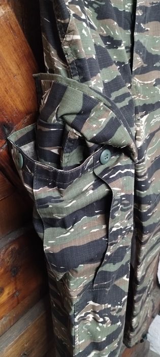 Spodnie Bojówki Tiger Camo Rip-stop Taktyczne Kamuflaż Na Ryby