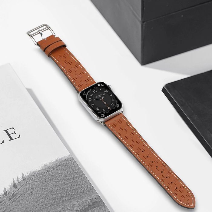 Strap Leather skórzany pasek Apple Watch (41, 40, 38 mm) brązowy