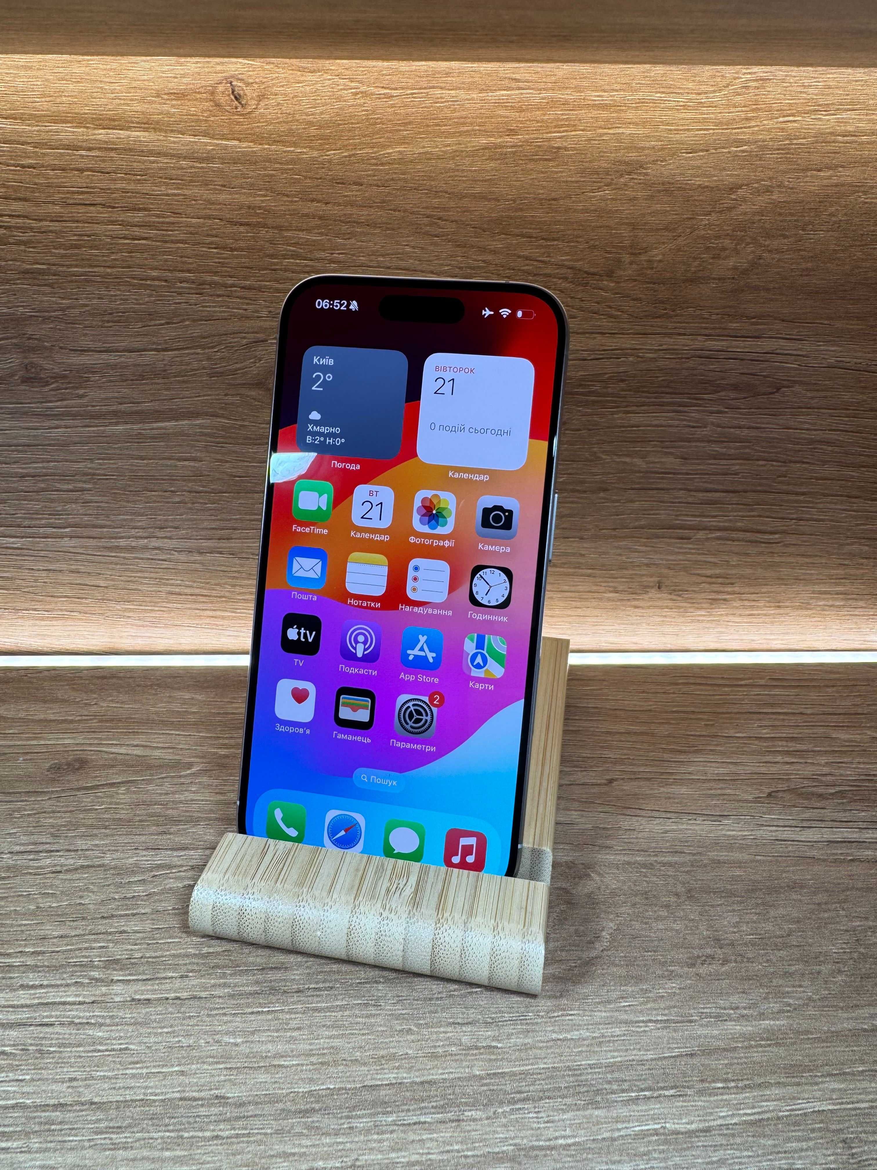 iPhone 15 Pro 128 Silver!!! З США!!! АКБ: 90%!! №: 6766!!! Неверлок!!!