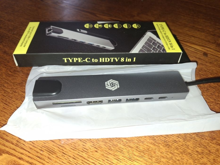 USB hub, type -C HDTV 8 in 1  Хаб, концентратор , розгалужувач