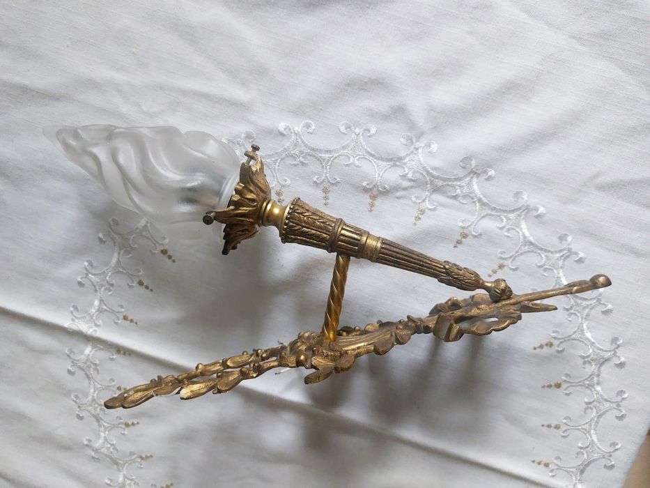 Bardzi stary kinkiet, duży  , pochodnia