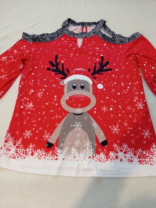 Новорічна блузка , кофта нова48-50 см.