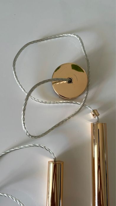 Dwie Zlote lampy wiszace