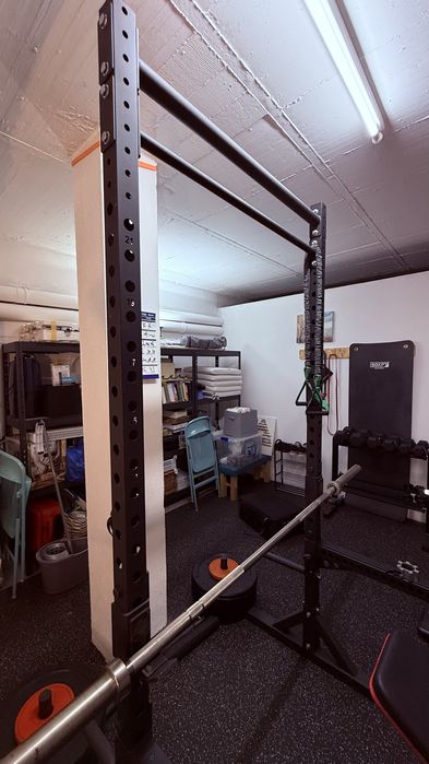 Home gym: rack, barra, banco, suporte, caixa, etc!