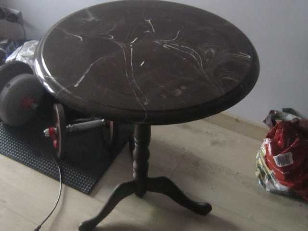 Stary stół z marmurowym blatem