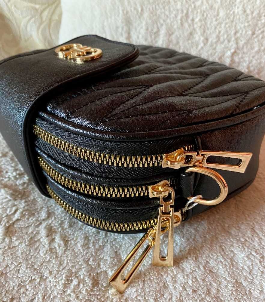 стильная черная сумочка плечевая кошелек клатч женский шанель