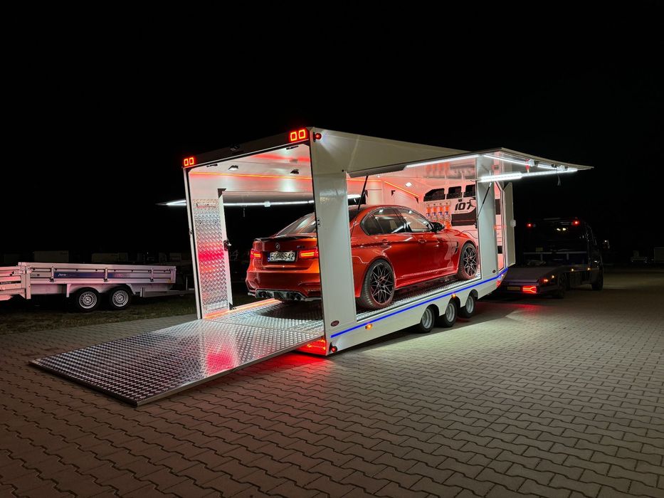 TA-NO SPORT TRANSPORTER 60 PREMIUM | 600 x 230 cm | 3500 kg DMC  laweta zamknięta do przewozu sportowych, zabytkowych samochodów