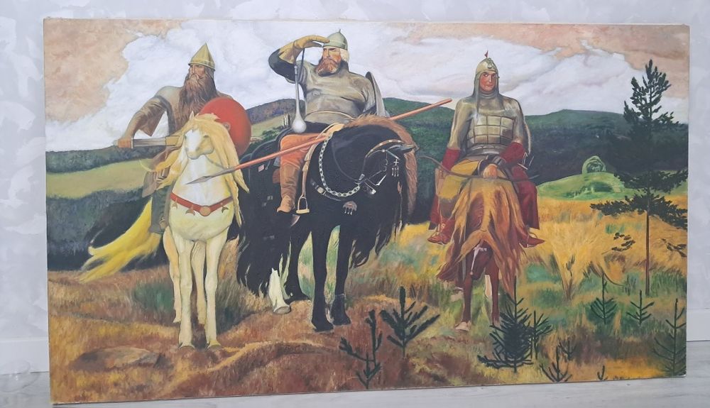 Картина олійними фарбами,"Три богатирі"