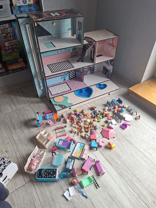 Domek dla lalek lol, mebelki lalki lol, świnka pępka i inne zabawki