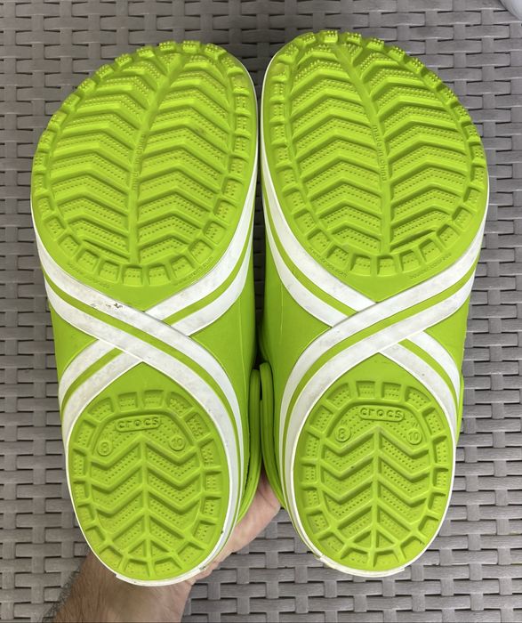 Crocs кроксы сандали шлепанцы M8 W10 41-42 размер салатовые