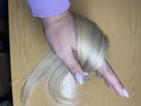 Волос хвост срез блонд белый волосы бу для наращивания