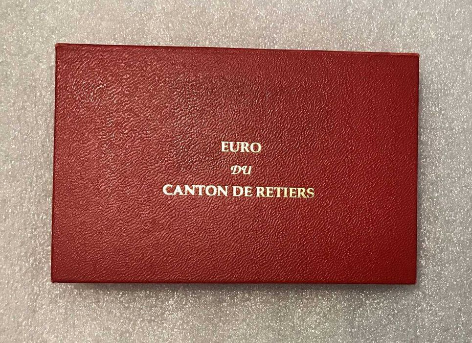 Пробні монети токени 1 та 2 євро Франція 1997 у буклеті, тираж 3000