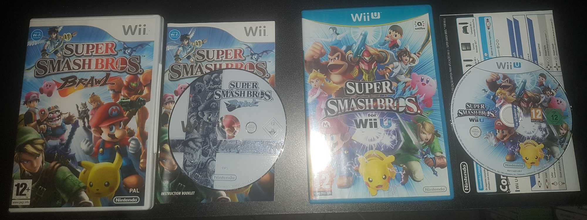 Jogos Super Smash Bros. Brawl e WiiU