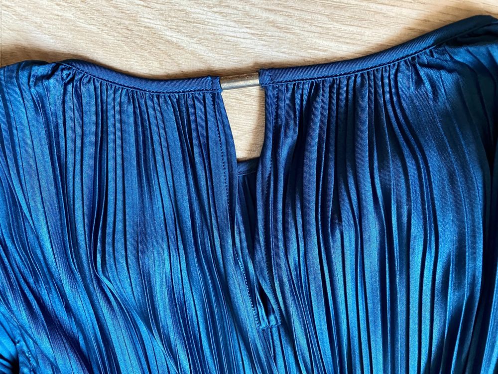 H&M 40 L sukienka plisowana szmaragdowa