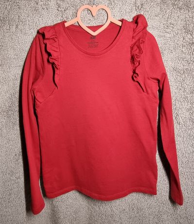 Czerwona bluzka marki H&M rozmiar 134