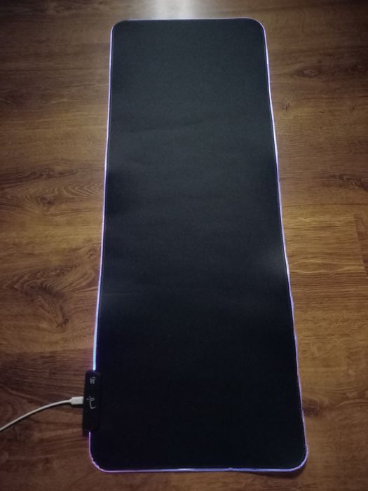 Килимок на стіл для миші компютера з лед підсвіткою