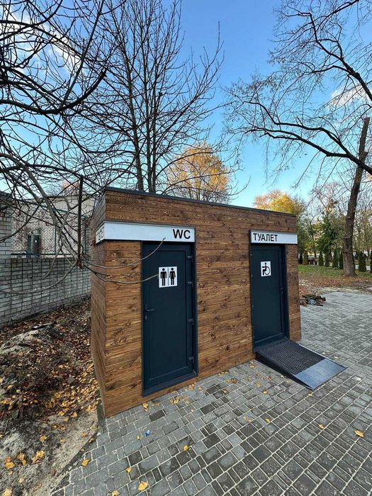 Модульний туалет на 2 кабінки