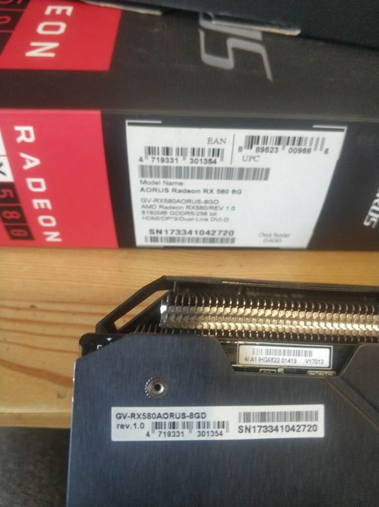 Відеокарта Aorus RX 580 8 gb Gigabyte