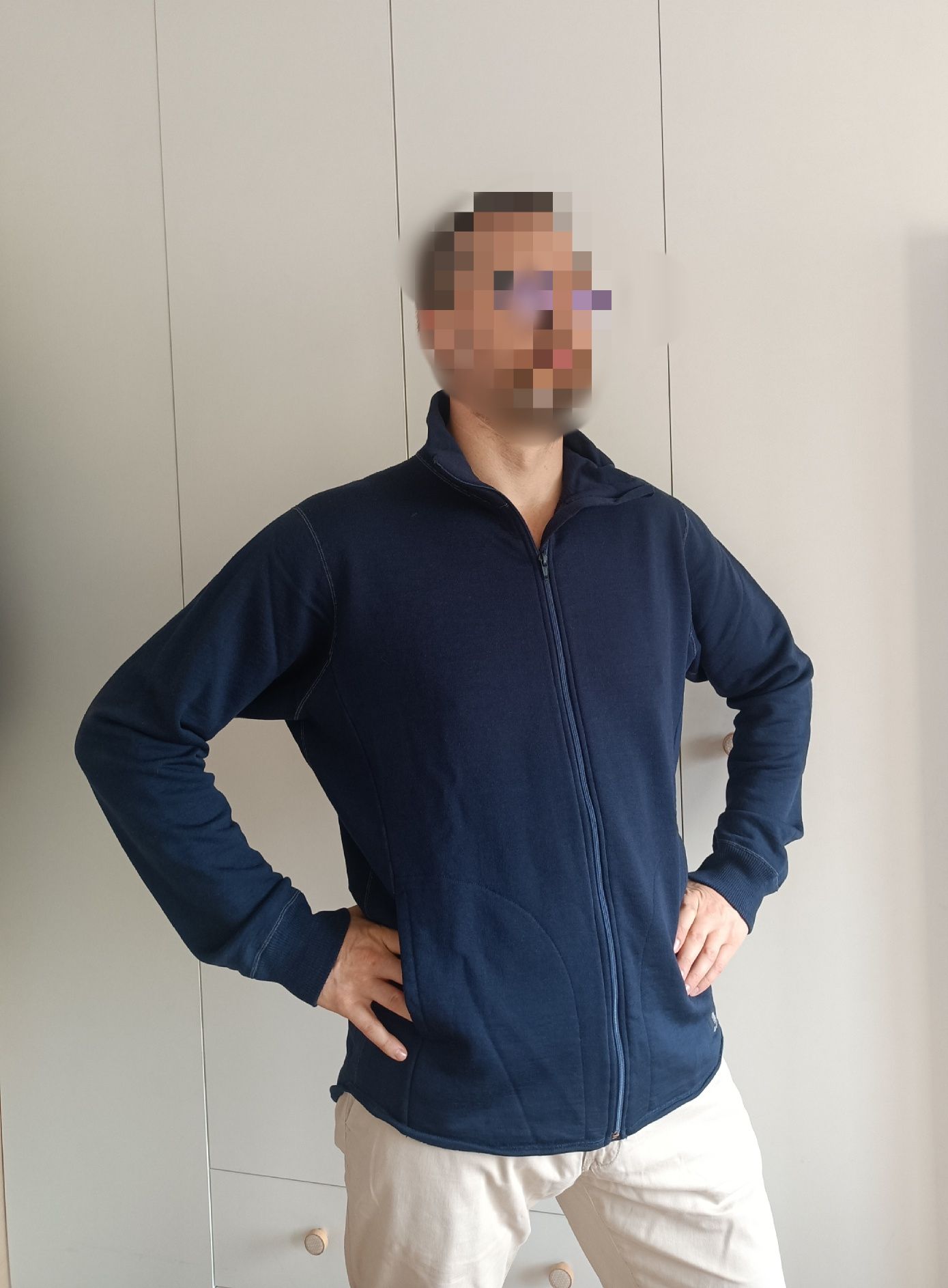 Piękna bluza męska Janus, 100% wełna merino, rozm. XL, na 190-205 cm w