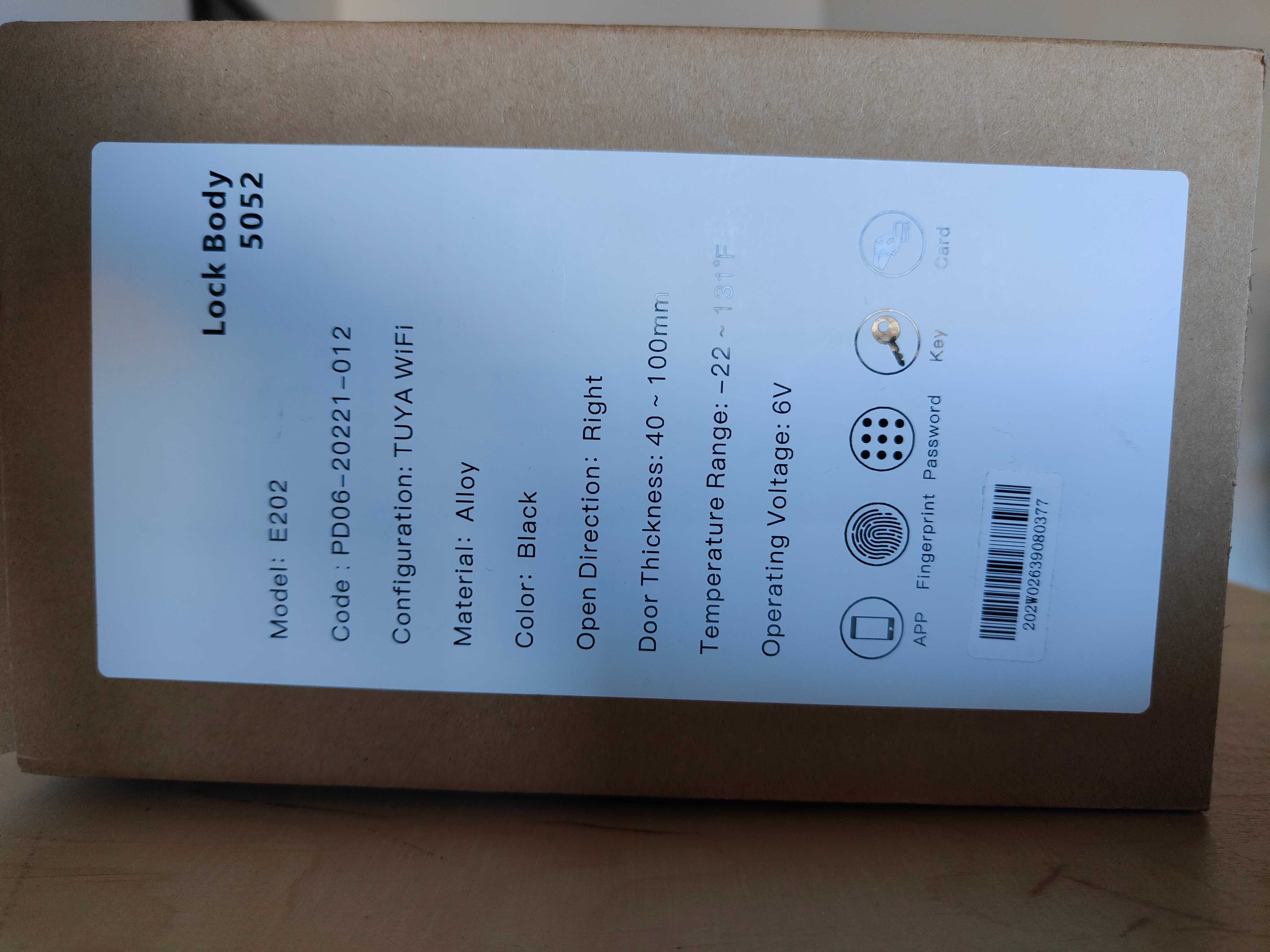 Intelignetna klamka Smartlock Tuya WiFi NFC E202