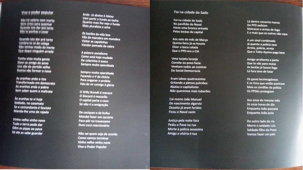 José Afonso	- - - - -		Viva o Poder Popular	- - - - -	2 X DVD