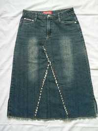 Юбка джинсовая, длина миди