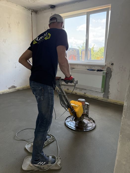 Дотримуємось термінів‼️Машинна стяжка підлоги Суха стяжка напівсуха