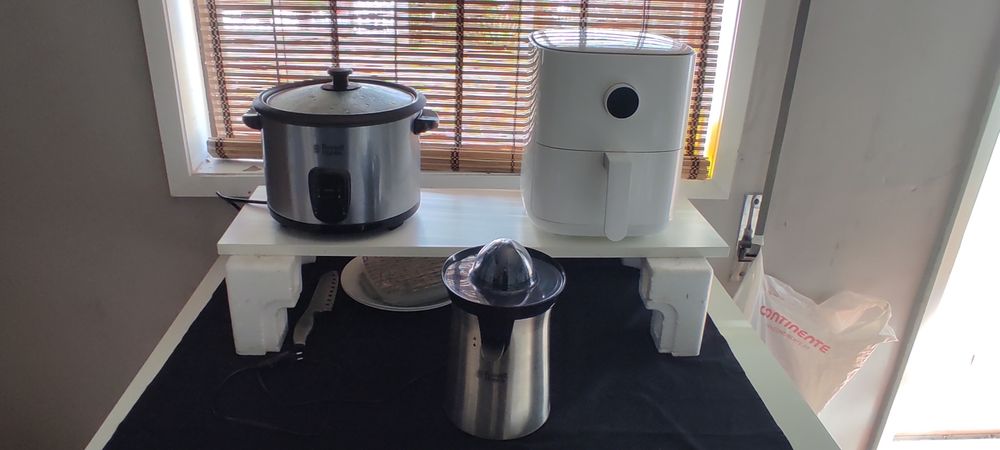 Air frier + panela elétrica + espremedor de sumo