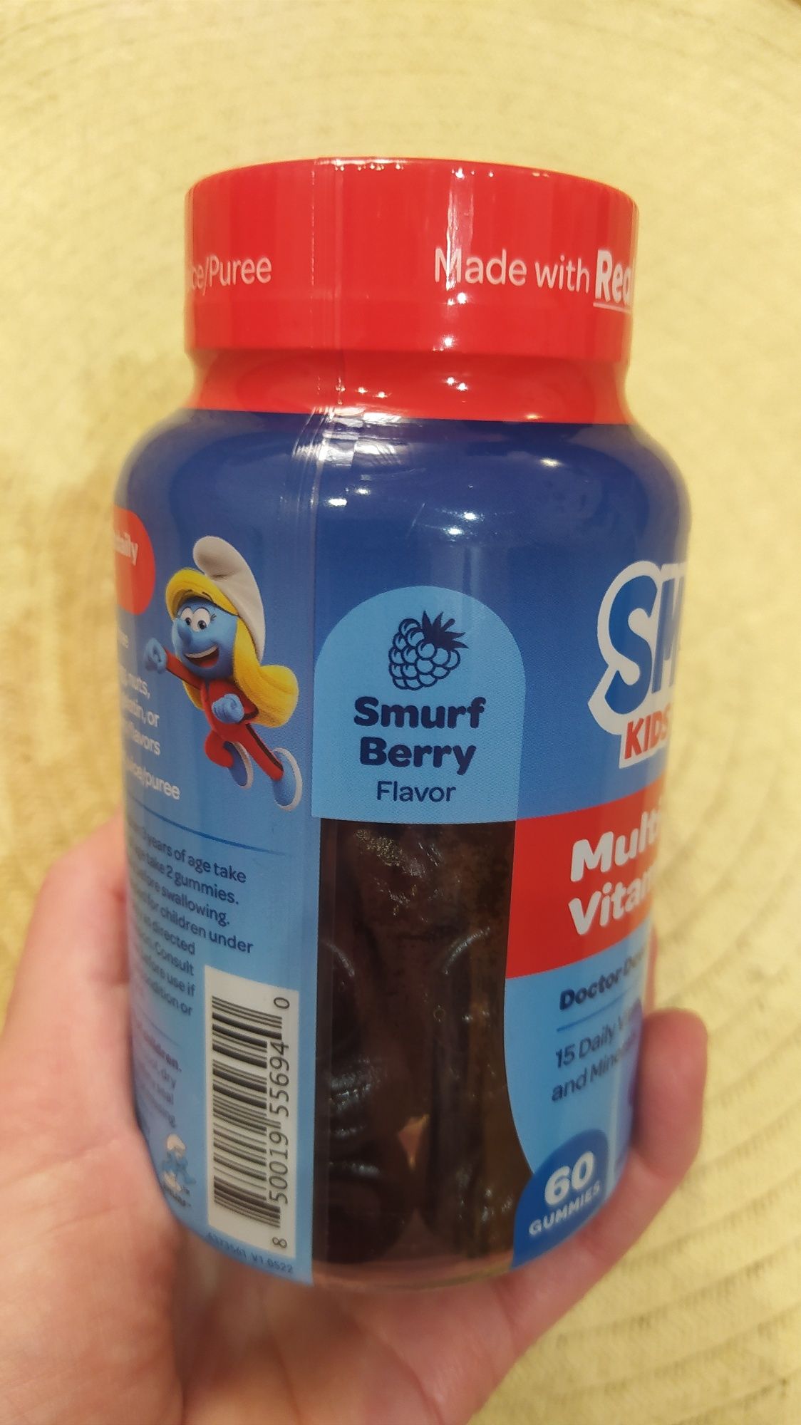 Мультивитамины "The Smurfs" для детей от 3 лет, 60 жувательных конфет