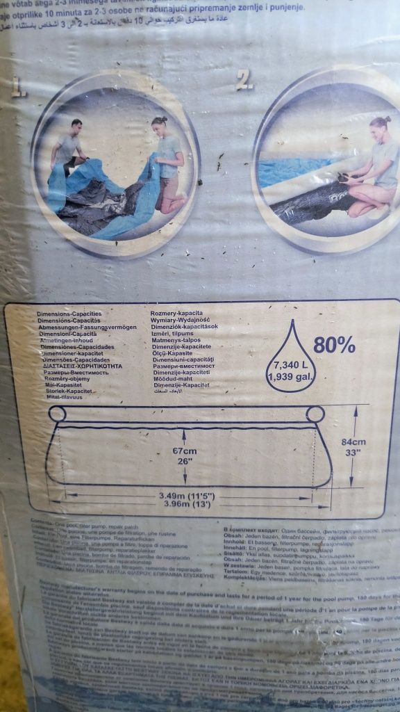Basen bestway rozporowy 4 m okrągły