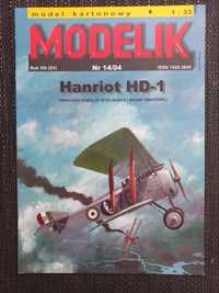 Model Kartonowy Modelik 2004/14 HANRIOT HD-2 Wodnosamolot