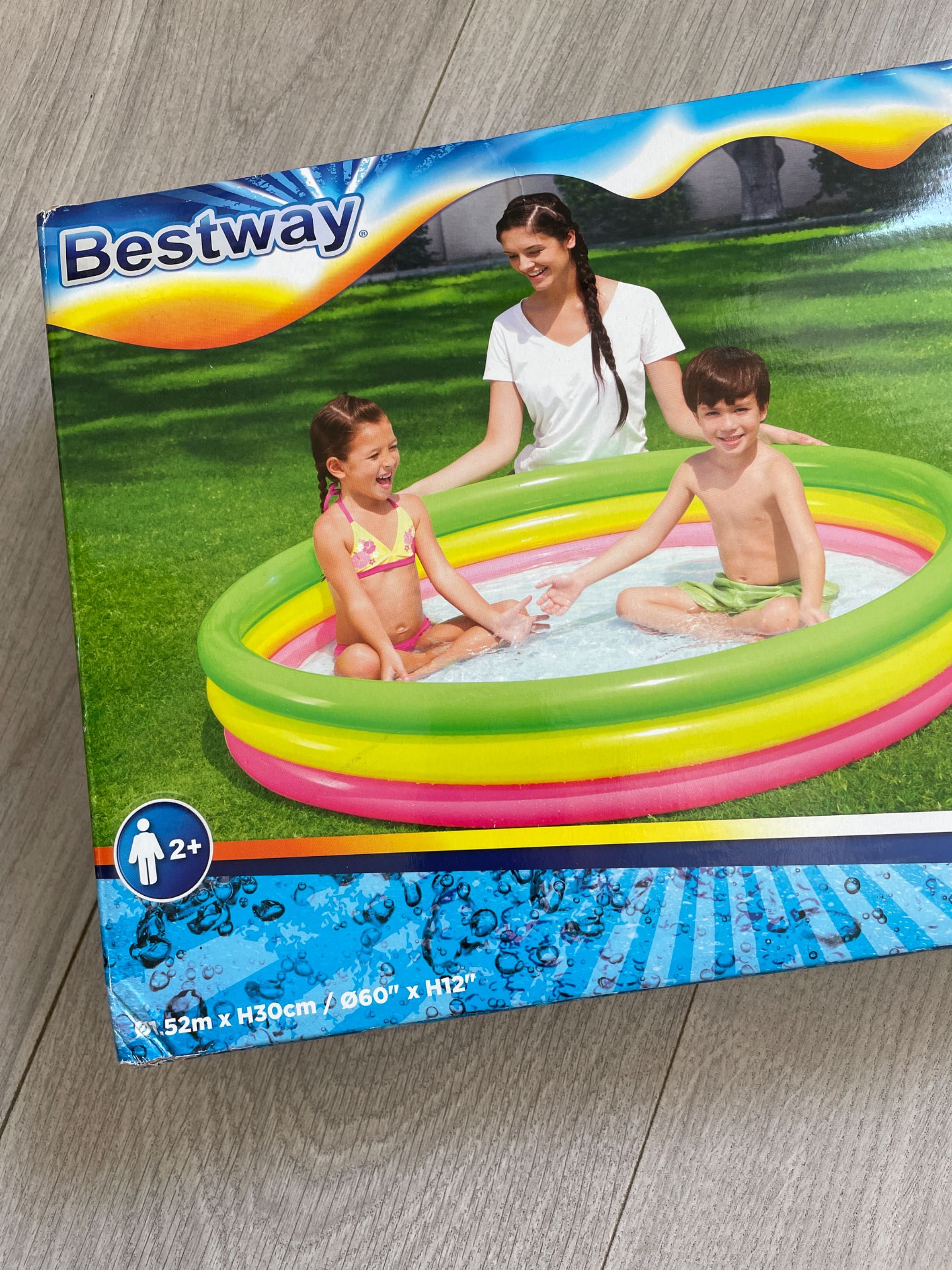Basen Basenik dla Dzieci Miękkie Dno Brodzik Dmuchany BESTWAY kolorowy