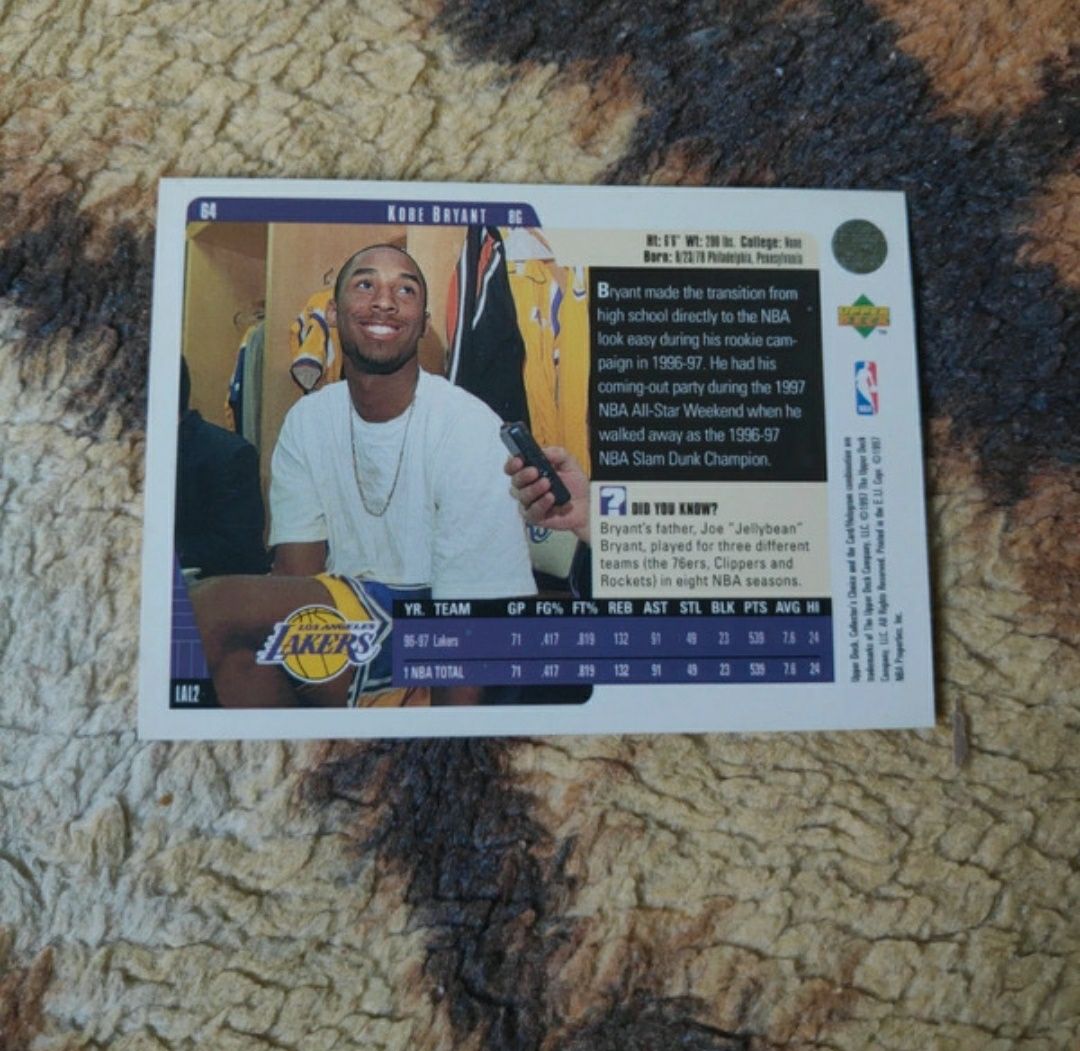 Kobe Bryant Upper Deck 1997