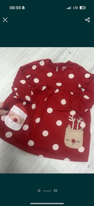 Новорічні сукні, платячка, одяг для дівчаток 86/92/98/104