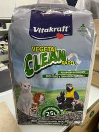 Areia de papel reciclado para roedores Vitakraft Vegetal Clean 25L