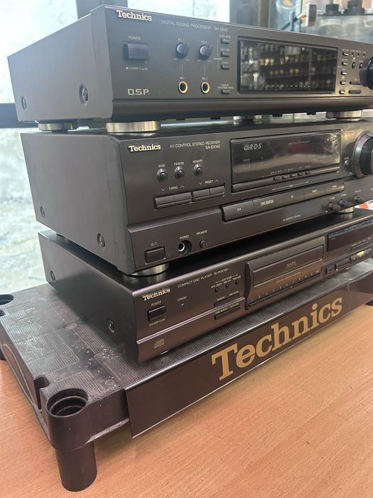 Wieża Technics 3 klocki procesor Technics SHGE90 CD Amplituner