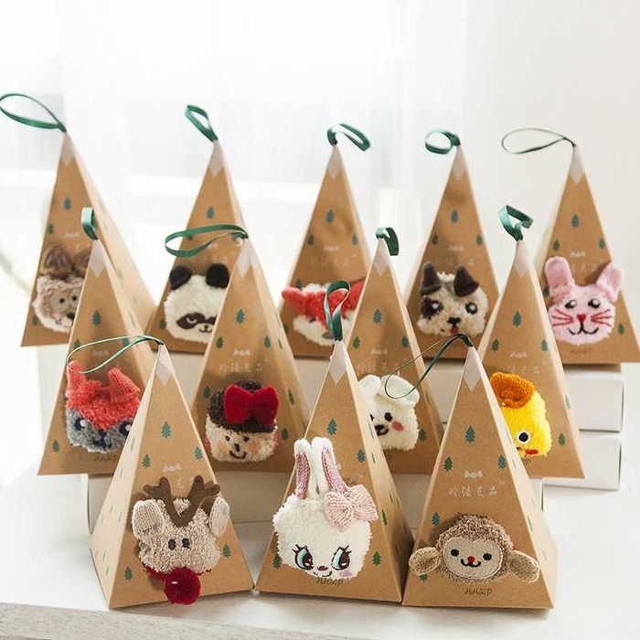 Новорічні шкарпетки махрові у вигляді тварин ( Ялинкова іграшка )